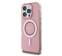 Guess, Cover protettiva per iPhone 16 Pro Strass Ring , Rosa