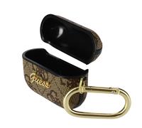 Guess, Cover rigida per AirPods Pro con logo in rilievo, Marrone