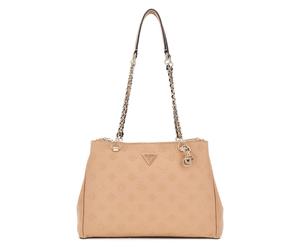 GUESS Cresidia Status Shoulder Satchel Bag Beige