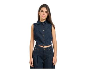Guess - Cropped Denim Shirt - - Blouses & Shirts - Donna - Blu - S