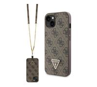Guess Crossbody 4G Logo in metallo, Marrone - iPhone 14