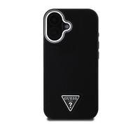 Guess, Custodia antiurto per iPhone 16 con effetto grana e logo triangolare