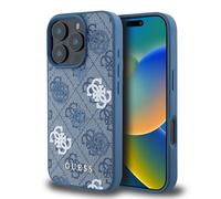 Guess Custodia compatibile con iPhone 16 Pro Max Back-Cover hul - Custodia compatibile con Magsafe PU Peony - Blu