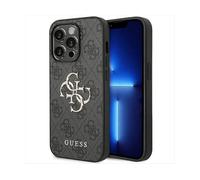 GUESS GUHCP15X4GMGGR - Custodia rigida per iPhone 15 Pro Max 6.7", grigio con logo Big Metal