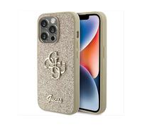 Ufficiale Guess Brillantini Script Grande 4G Custodia per Apple IPHONE 15 Serie