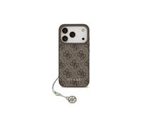 CG Mobile Custodia per iPhone 17 Pro Guess 4G Charms Collection Compatibile con MagSafe Marrone