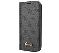 Guess, Custodia folio per iPhone 14 Plus stampa 4G trendy, Nero