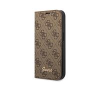 Guess, Custodia folio per iPhone 14 Pro stampa 4G trendy, Marrone