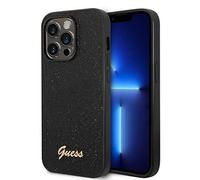 Guess Custodia glitterata compatibile con iPhone 14 Pro Max, colore nero, GUHCP14XHGGSHK