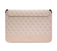 Custodia Guess 4G Stripe Metal Logo Rosa per MacBook 14"