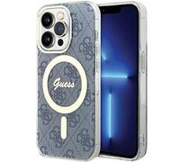 GUESS Custodia GUHMP15XH4STB per iPhone 15 PRO Max 6,7 Pollici Custodia Rigida Blu IML 4G