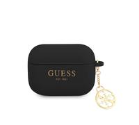 Guess GUAPLSC4EK - Custodia per AirPods Pro, in silicone, collezione Charm di colore nero