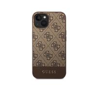 Guess GUHCP14SG4GLBR - Custodia rigida per iPhone 14 da 6,1", colore: marrone/marrone