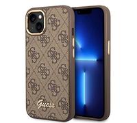 Guess - Custodia per iPhone 14 Plus, motivo 4G e logo sceneggiato, antigraffio,