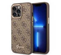 Guess - Custodia per iPhone 14 Pro Max, motivo 4G e logo sceneggiato, antigraffi