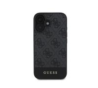 Guess, Custodia per iPhone 16 4G Edition Stripe Ultra-Chic, Grigio
