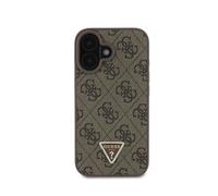 Guess, Custodia per iPhone 16 Edition 4G Strass Triangle Metallic con tracolla
