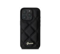 Guess, Custodia per iPhone 16 Pro Max imbottita in pelle, Nero