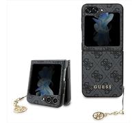 GUESS Custodia per Samsung Galaxy Z Flip5 4G Charms Collection Grigio