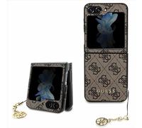 GUESS Custodia per Samsung Galaxy Z Flip5 4G Charms Collection Marrone