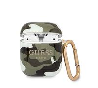 Guess Custodia protettiva in silicone per Apple AirPods, motivo mimetico, kaki