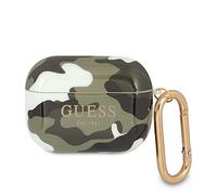 Guess Custodia protettiva in silicone per Apple AirPods Pro, motivo mimetico, kaki