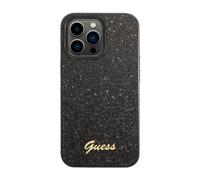 Guess, Custodia protettiva per iPhone 14 Pro Max con glitter, Nero