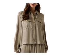 Guess - Dalia Fluid Crop Shi - - Blouses & Shirts - Donna - Marrone - S