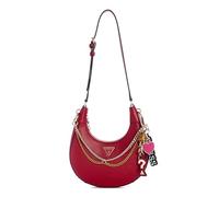 GUESS Davina Shoulder Bag, Borsa a Tracolla Donna, Rosso, Taglia Unica