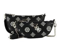 GUESS Deesa Logo Saddle Double Pouch Crossbody Black Logo