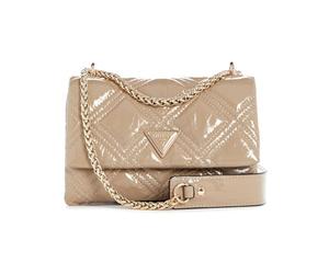 GUESS Deesa Mini Crossbody Flap, Borsa Convertibile, Patta a Tracolla Donna, Tortora, Taglia Unica