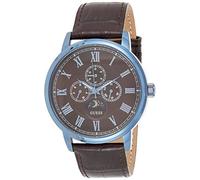 GUESS Delancy W0870G3 - Orologio da polso da uomo, 44 mm, in pelle marrone