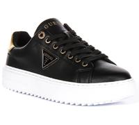Guess Denesa con Lacci Donna Scarpe Sportive IN Nero Oro UK 3 - 8