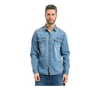 Guess - Denim Shirt - - Shirts - Uomo - Blu - 2XL