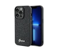 GUESS Disco Metal Script COVER per Apple iPhone 14 Pro, Nero