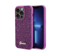 Guess Disco Metal Script Custodia Fucsia - iPhone 15 Pro
