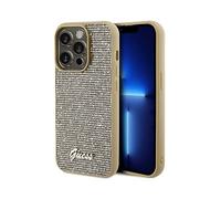 GUESS Disco Metal Script metallizzata COVER per Apple iPhone 14 pro max, Oro