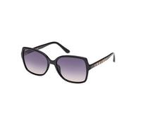 Guess Donna GU00100 01B Occhiali da sole Iniettato Nero Fumo Squadrata Normale Sfumato