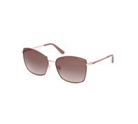 Guess Donna GU00149 58F Occhiali da sole Metallo Beige Marrone Squadrata Normale