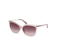 Guess Donna GU00150-H 57F Occhiali da sole Iniettato Beige Marrone Squadrata Normale