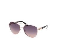 Guess Donna GU00158 28B Occhiali da sole Metallo Oro Fumo Pilot Normale