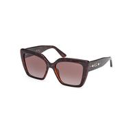 Guess Donna GU00162 52F Occhiali da sole Iniettato Havana Marrone Farfalla Normale Sfumato