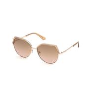 Guess Donna GU7736 57G Occhiali da sole Metallo Beige Marrone Geometrica Normale Specchiato