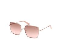 Guess Donna GU7866 32F Occhiali da sole Metallo Oro Marrone Squadrata Normale Sfumato