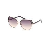 Guess Donna GU7872 20B Occhiali da sole Iniettato Grigio Fumo Geometrica Normale Sfumato