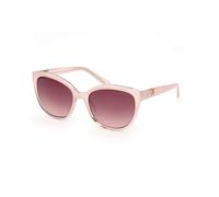 Guess Donna GU7877 74T Occhiali da sole Iniettato Rosa Bordeaux Rotonda Normale Sfumato