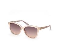 Guess Donna GU7920 57F Occhiali da sole Iniettato Beige Marrone Rotonda Normale Sfumato