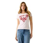 GUESS Donna T-Shirt Manica Corta W6RI23J1314 Cotone Rosa Chiaro M