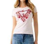 GUESS Donna T-Shirt Manica Corta W6RI24J1314 Cotone Rosa Chiaro S