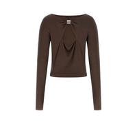 GUESS Donna Top Manica Lunga W6RP11KAQL2 Modal Marrone XL
